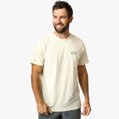 Cream Shield Short Sleeve Men's Fishing T-Shirt / AFTCO Discount