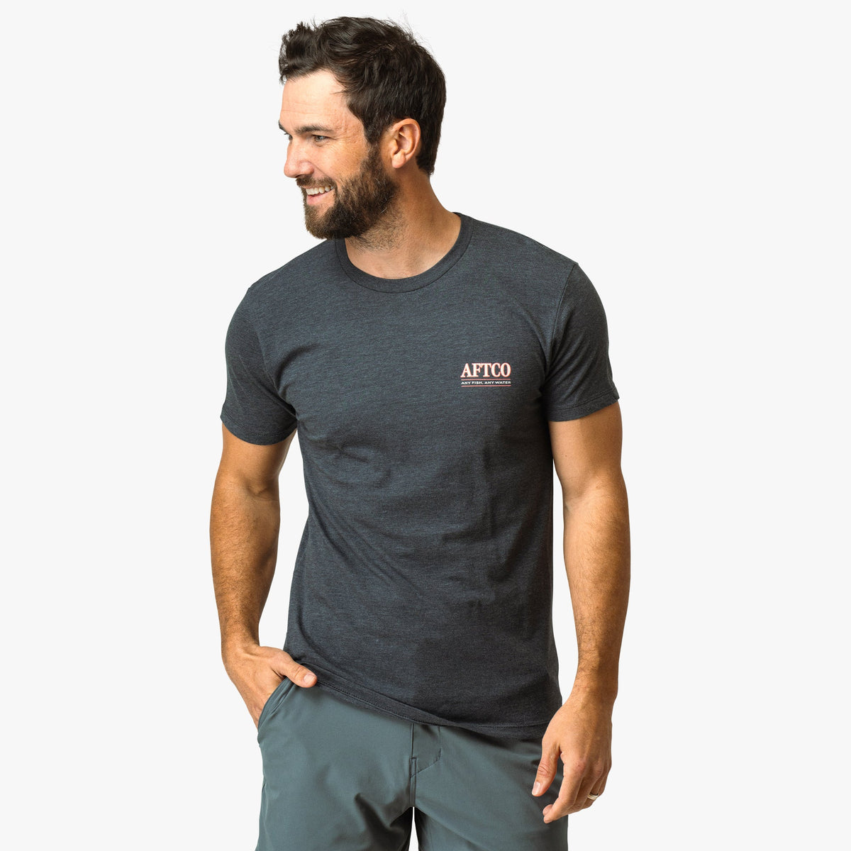 Charcoal Heather Undercover Short Sleeve Fishing T-Shirt / AFTCO Trending