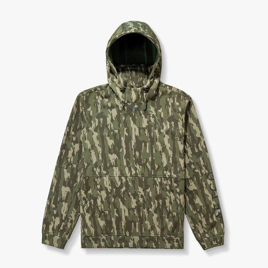 Olive Current Camo Reaper Hoodie: Camo Sweatshirt / AFTCO Signature