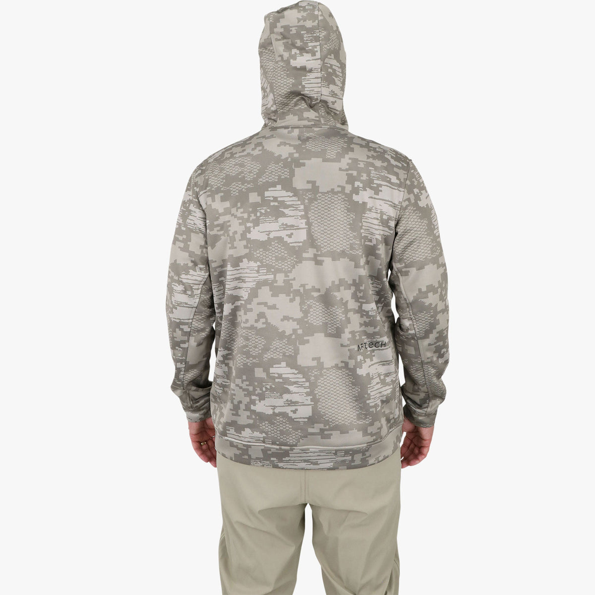 Olive Current Camo Reaper Hoodie: Camo Sweatshirt / AFTCO Signature
