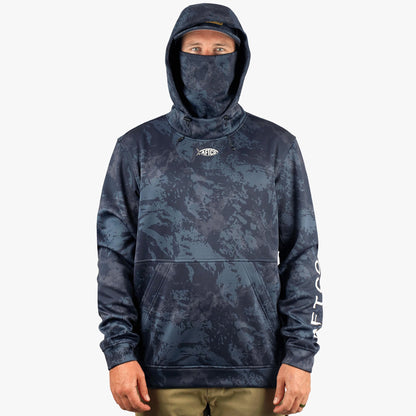 Olive Current Camo Reaper Hoodie: Camo Sweatshirt / AFTCO Signature