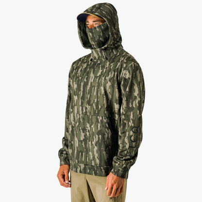 Olive Current Camo Reaper Hoodie: Camo Sweatshirt / AFTCO Signature