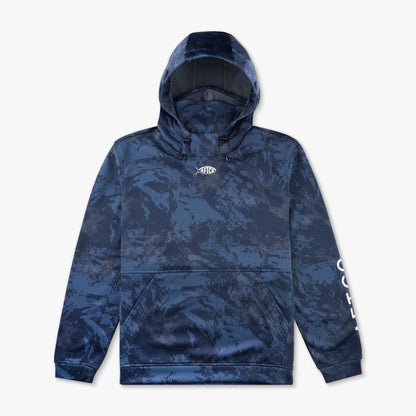 Olive Current Camo Reaper Hoodie: Camo Sweatshirt / AFTCO Signature
