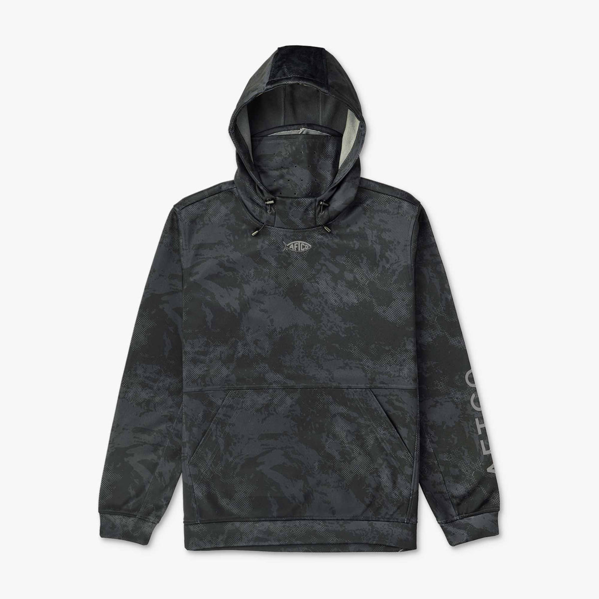 Olive Current Camo Reaper Hoodie: Camo Sweatshirt / AFTCO Signature