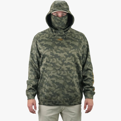 Olive Current Camo Reaper Hoodie: Camo Sweatshirt / AFTCO Signature