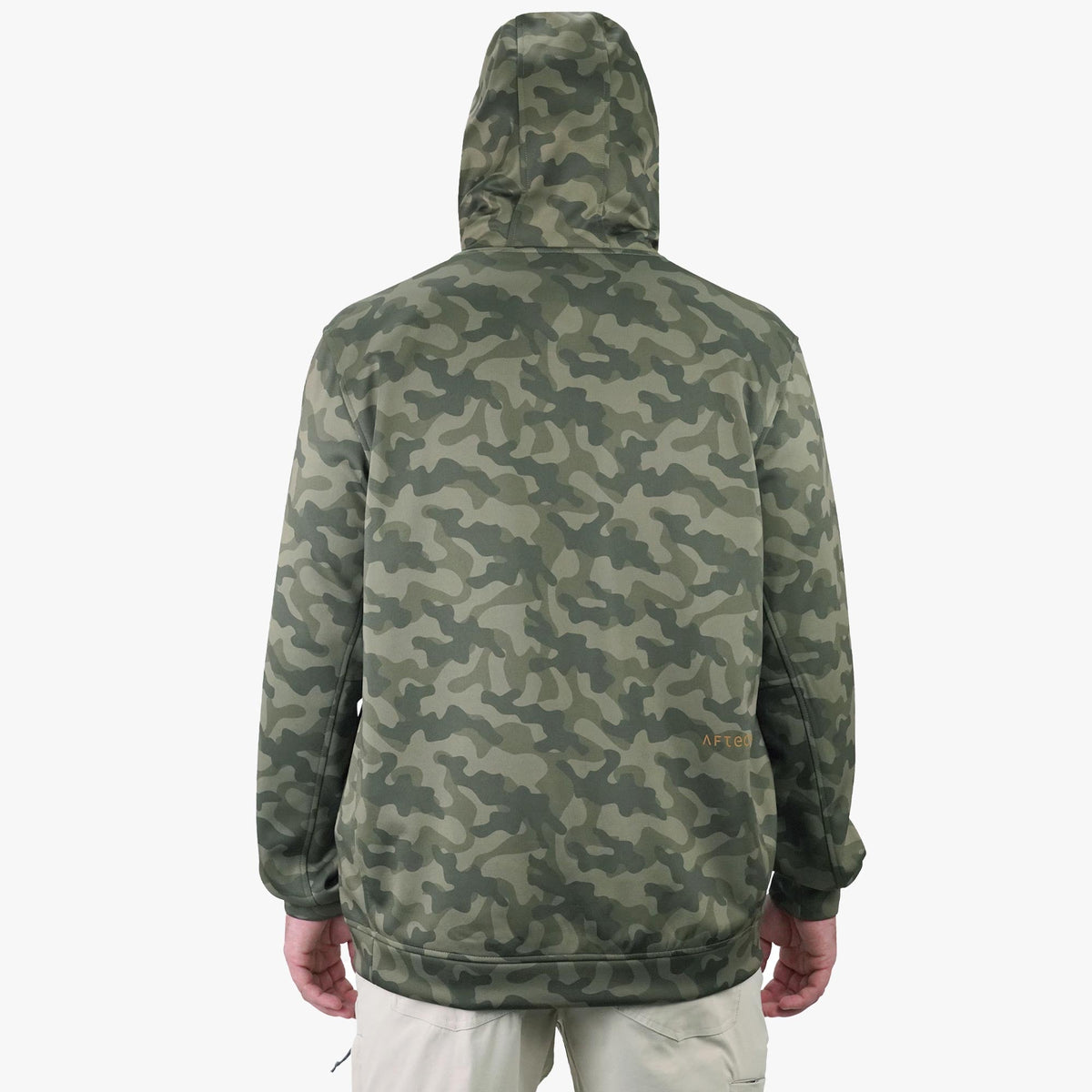 Olive Current Camo Reaper Hoodie: Camo Sweatshirt / AFTCO Signature