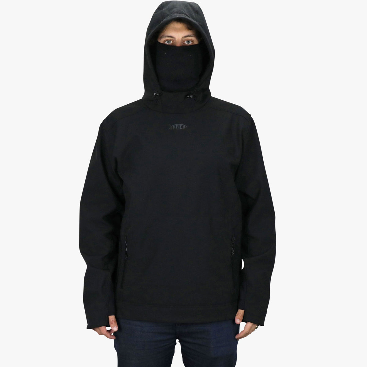 Charcoal Reaper Windproof Pullover Hoodie - Stretch Softshell / AFTCO Featured