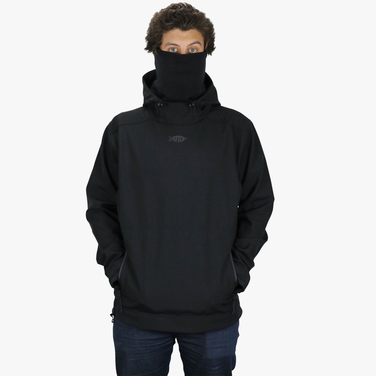 Charcoal Reaper Windproof Pullover Hoodie - Stretch Softshell / AFTCO Featured
