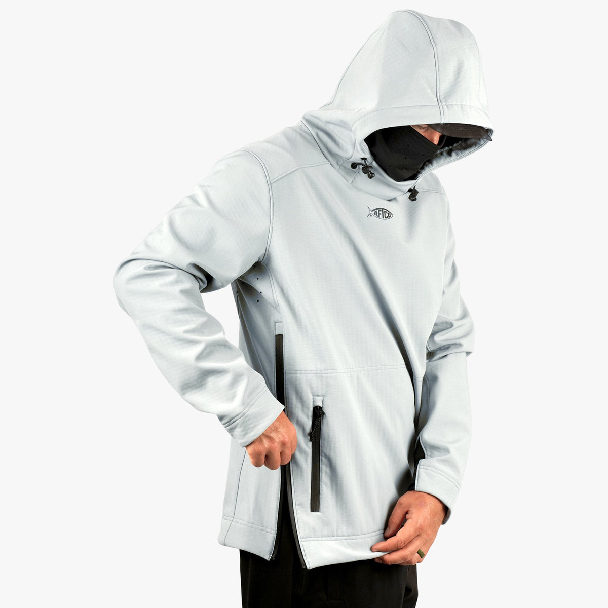 Charcoal Reaper Windproof Pullover Hoodie - Stretch Softshell / AFTCO Featured