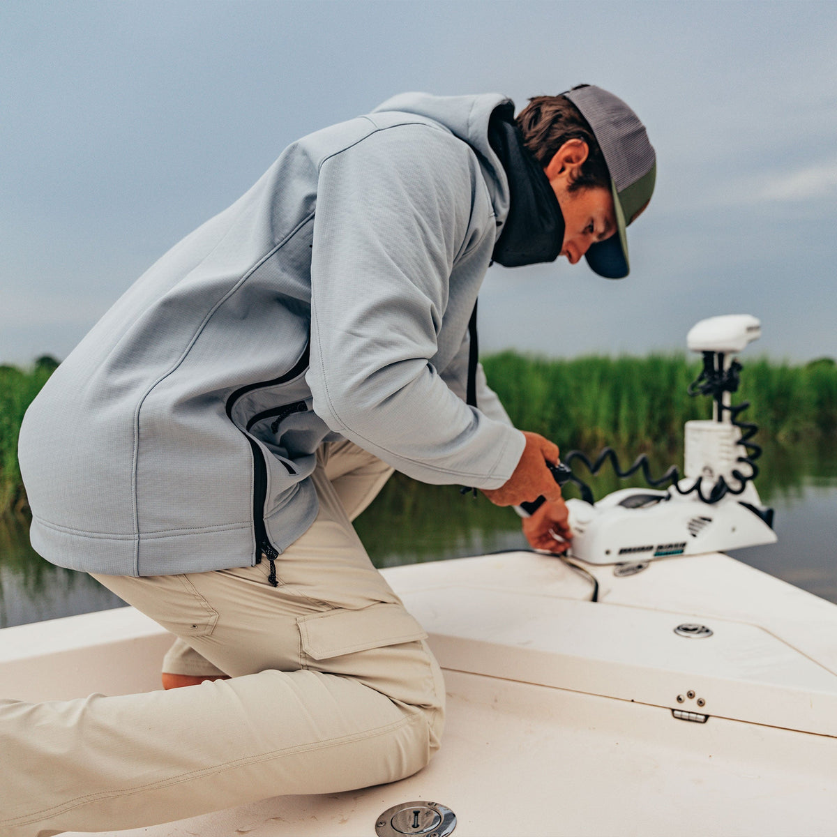 Charcoal Reaper Windproof Pullover Hoodie - Stretch Softshell / AFTCO Featured