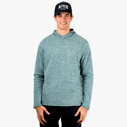 Dark Sea Heather Coastal Layer Pullover Hoodie / AFTCO Trending
