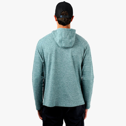 Dark Sea Heather Coastal Layer Pullover Hoodie / AFTCO Trending