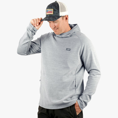 Dark Sea Heather Coastal Layer Pullover Hoodie / AFTCO Trending