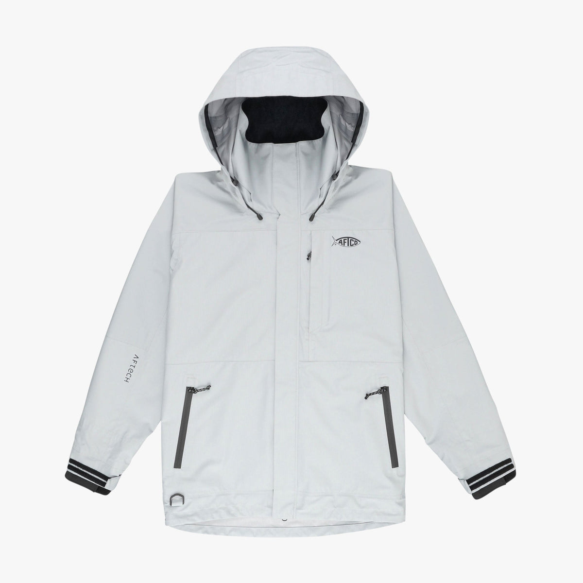 Light Gray Barricade Rain Gear Jacket / AFTCO Best Price