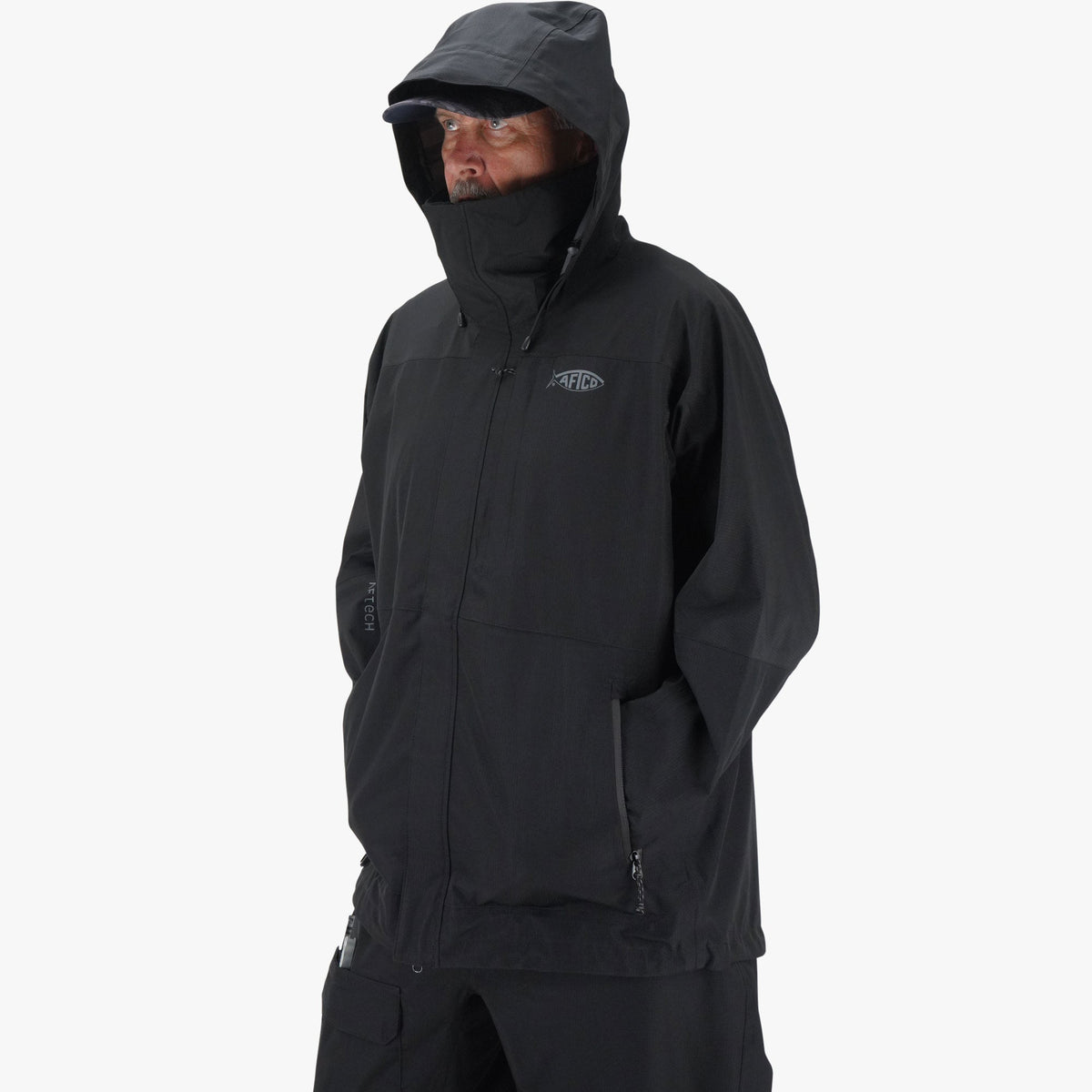 Light Gray Barricade Rain Gear Jacket / AFTCO Best Price