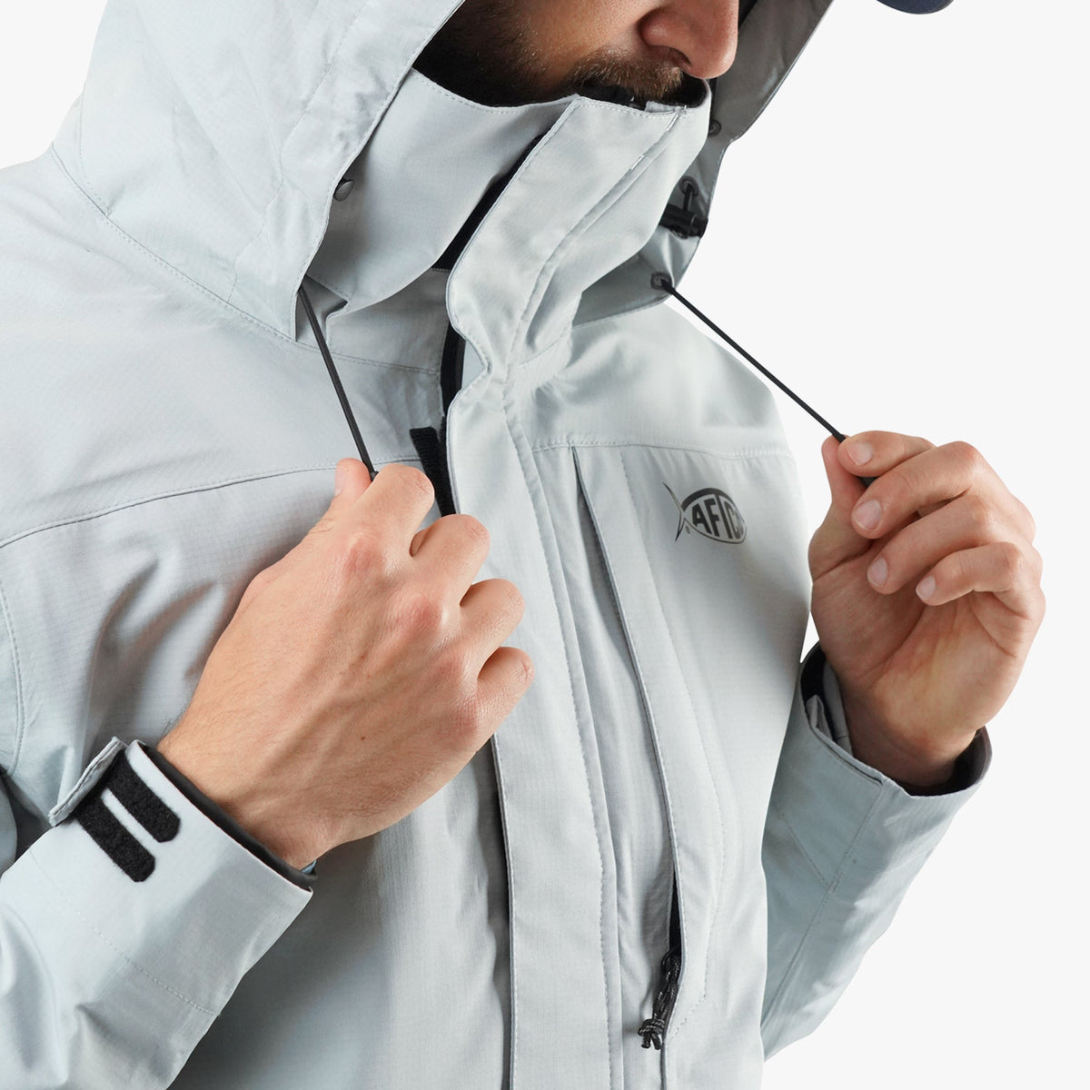 Light Gray Barricade Rain Gear Jacket / AFTCO Best Price