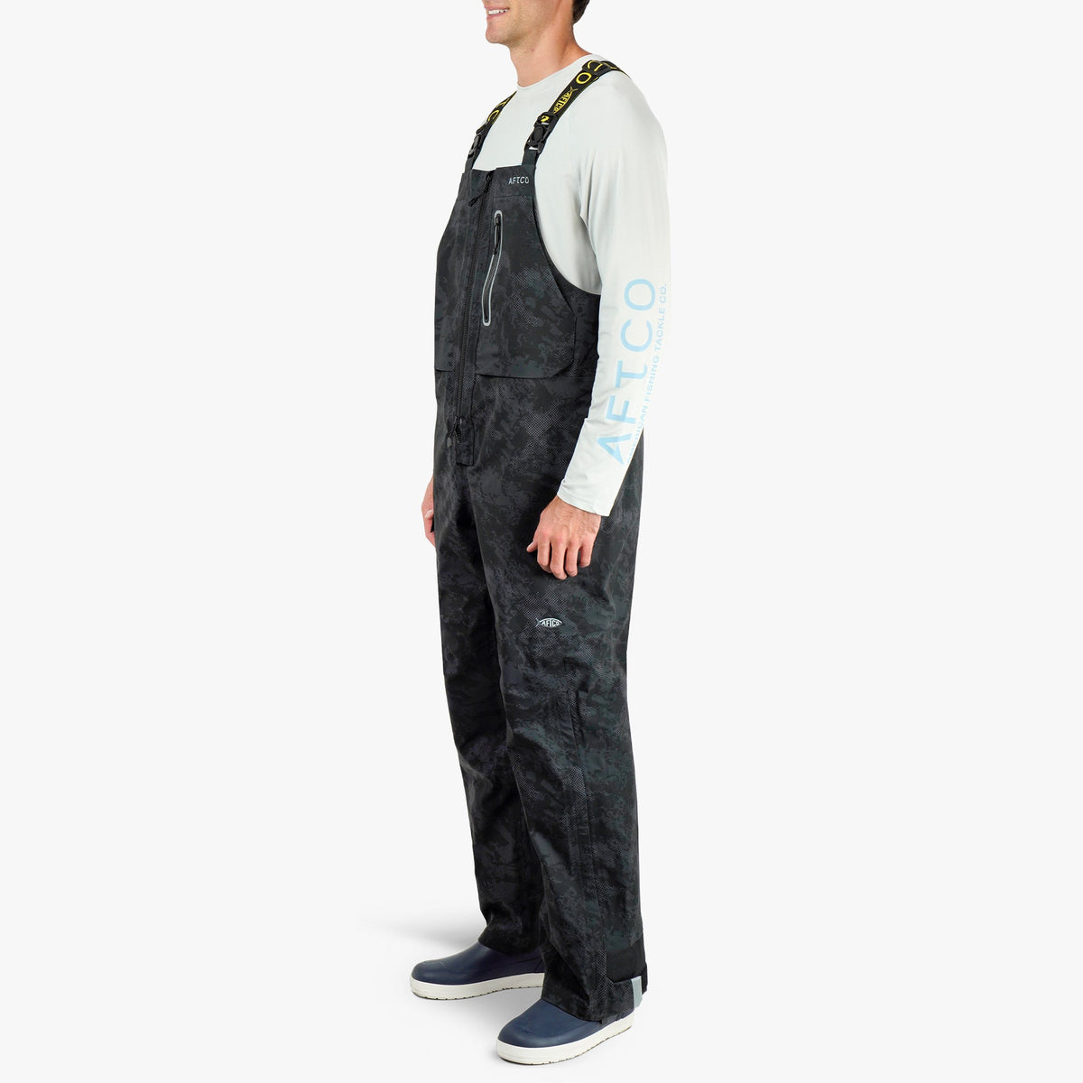 Olive Current Camo Stormbreaker Fishing Bib / AFTCO Deals
