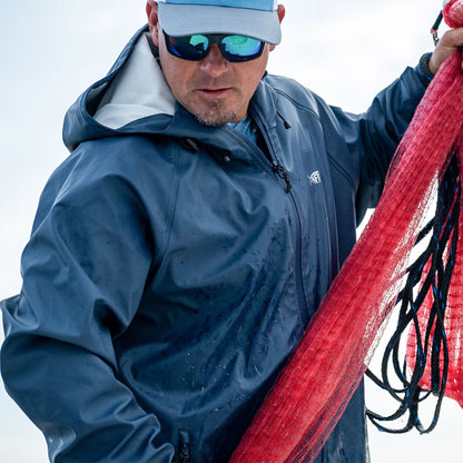 Silver Seafarer Fishing Rain Jacket / AFTCO Classic
