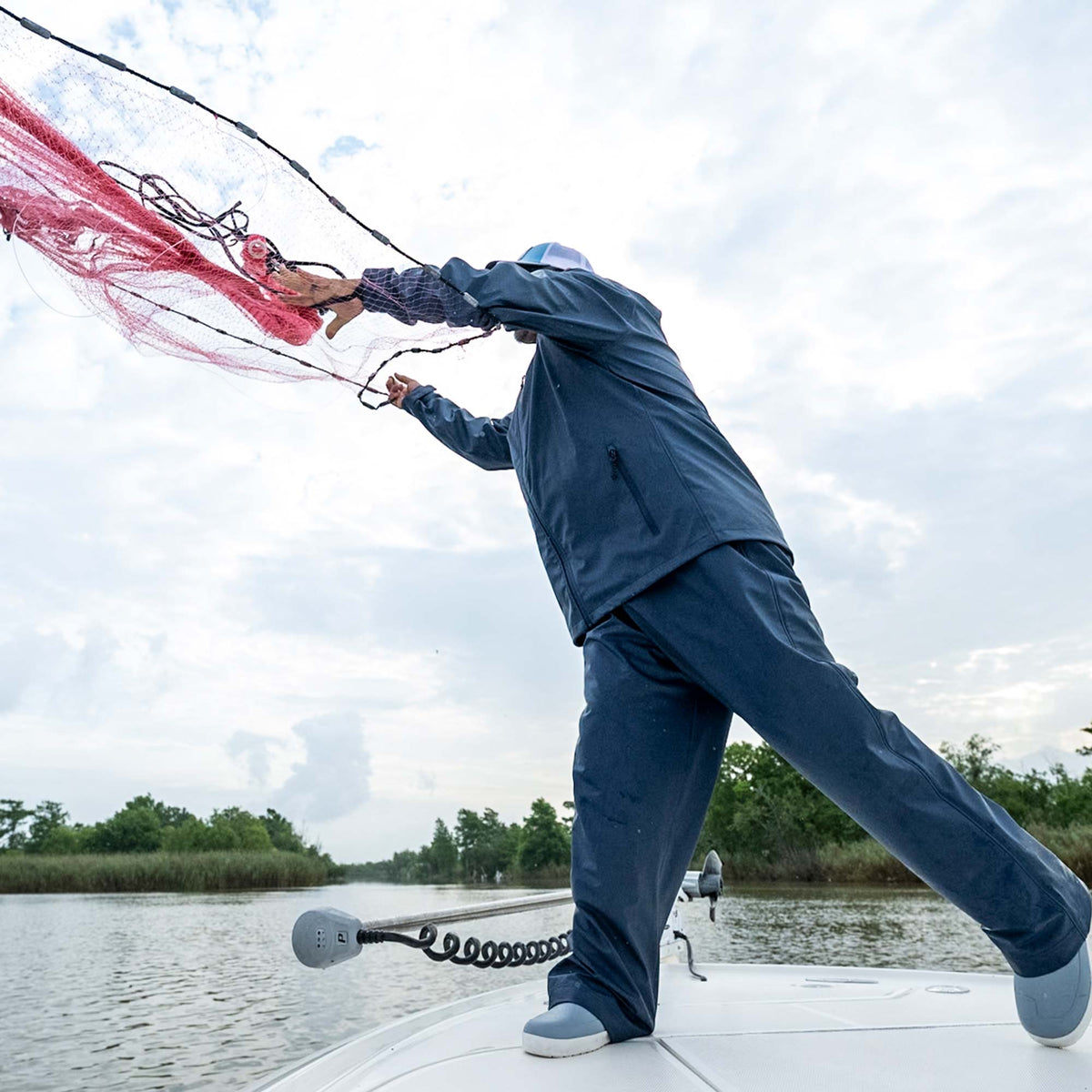 Silver Seafarer Fishing Rain Jacket / AFTCO Classic