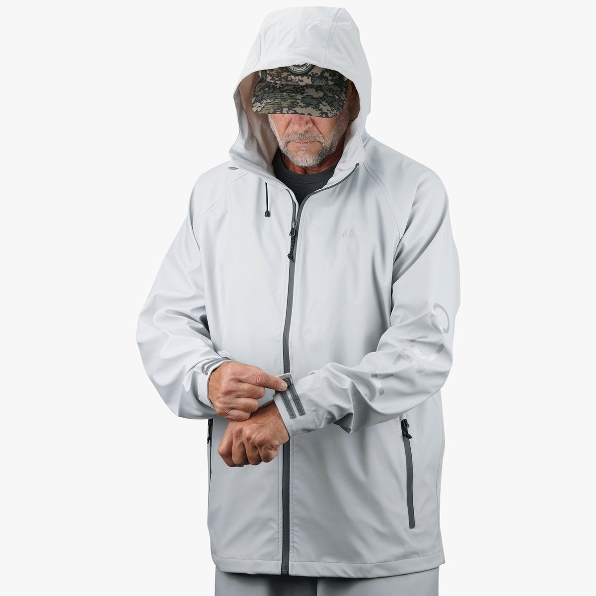 Silver Seafarer Fishing Rain Jacket / AFTCO Classic