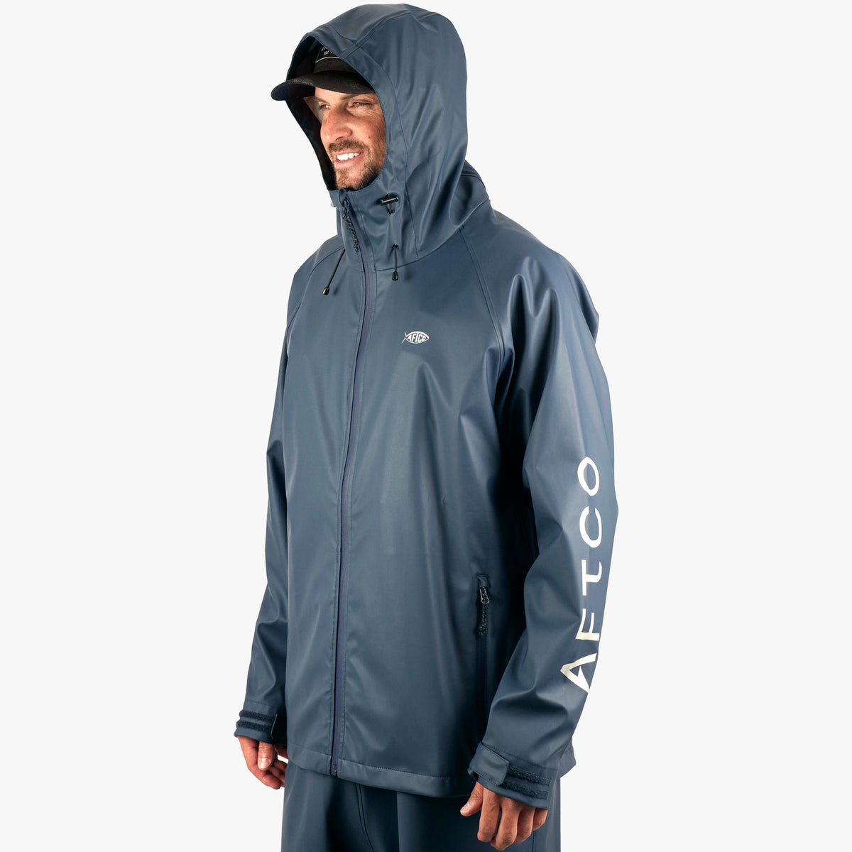 Silver Seafarer Fishing Rain Jacket / AFTCO Classic