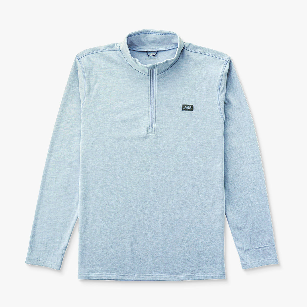 Air Force Blue Heather Coastal Layer 1/4 Zip Fishing Pullover / AFTCO Deals