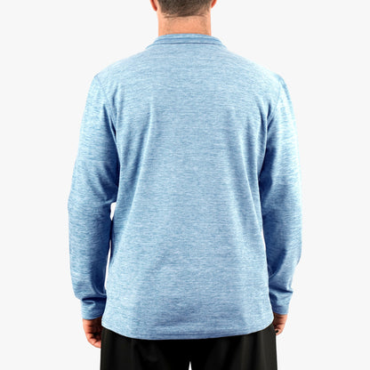 Air Force Blue Heather Coastal Layer 1/4 Zip Fishing Pullover / AFTCO Deals
