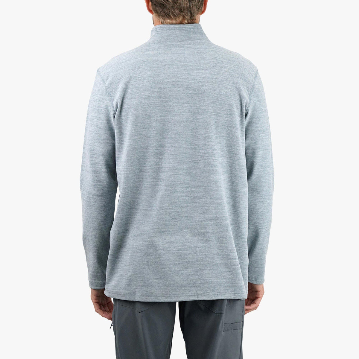 Air Force Blue Heather Coastal Layer 1/4 Zip Fishing Pullover / AFTCO Deals