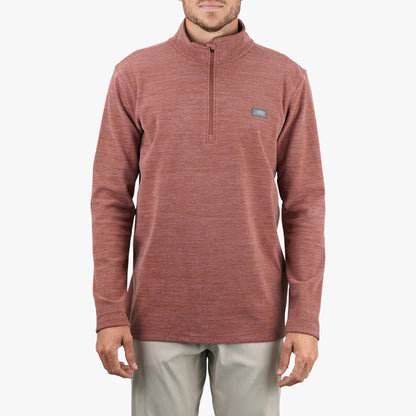 Air Force Blue Heather Coastal Layer 1/4 Zip Fishing Pullover / AFTCO Deals