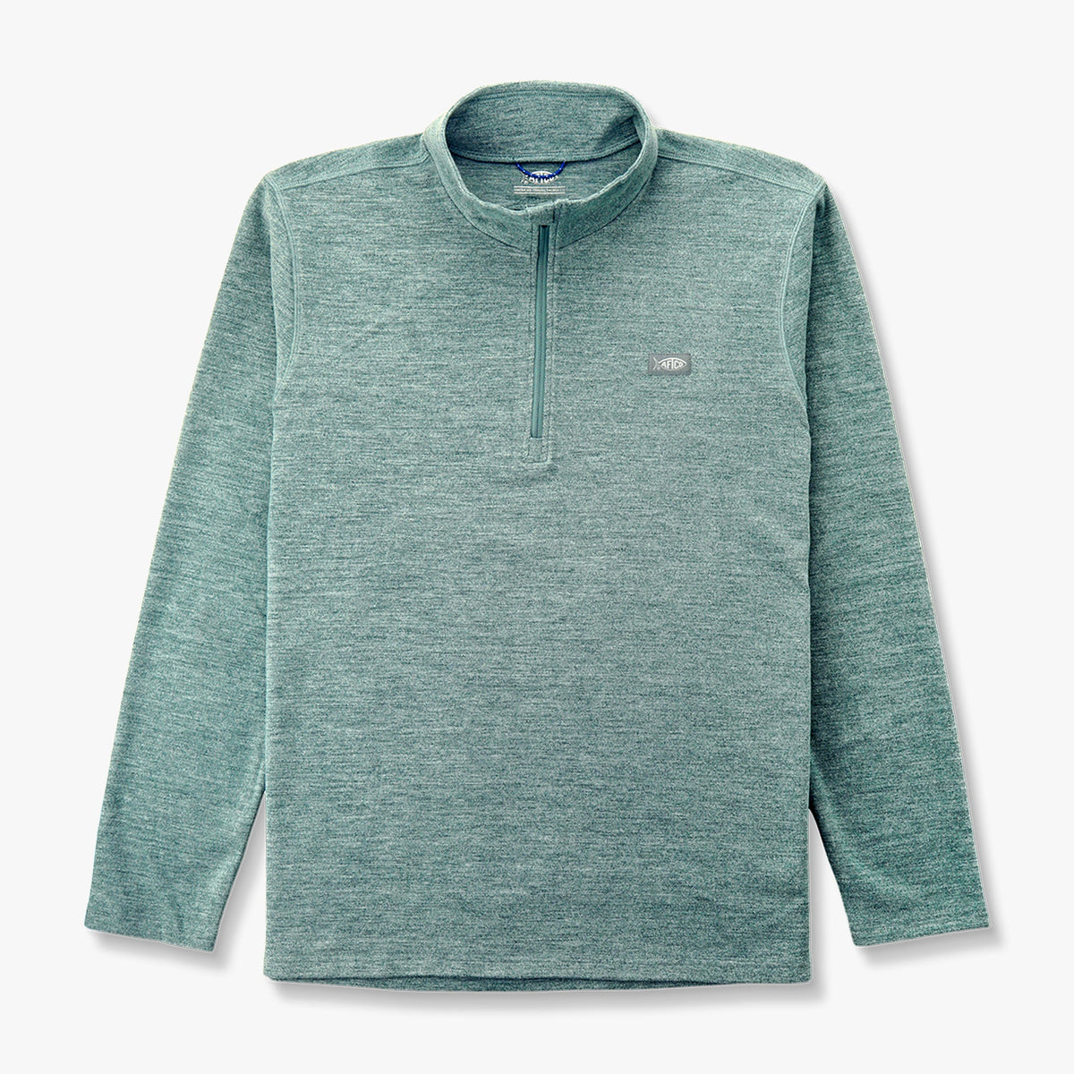 Air Force Blue Heather Coastal Layer 1/4 Zip Fishing Pullover / AFTCO Deals