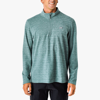 Air Force Blue Heather Coastal Layer 1/4 Zip Fishing Pullover / AFTCO Deals