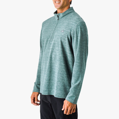 Air Force Blue Heather Coastal Layer 1/4 Zip Fishing Pullover / AFTCO Deals