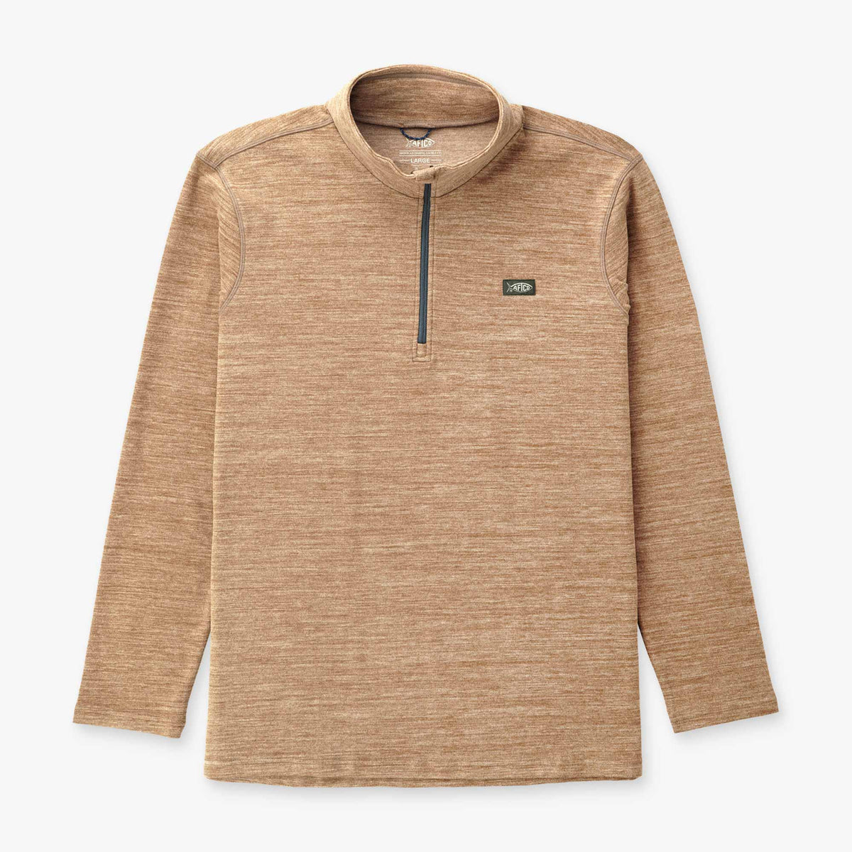 Air Force Blue Heather Coastal Layer 1/4 Zip Fishing Pullover / AFTCO Deals