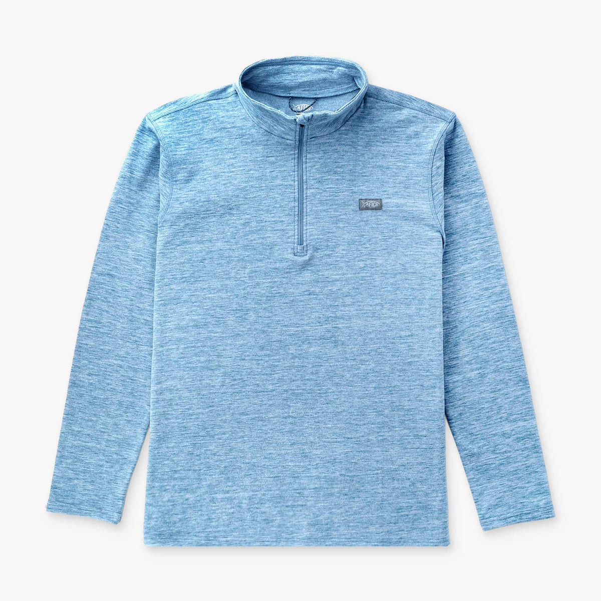 Air Force Blue Heather Coastal Layer 1/4 Zip Fishing Pullover / AFTCO Deals