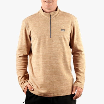 Air Force Blue Heather Coastal Layer 1/4 Zip Fishing Pullover / AFTCO Deals