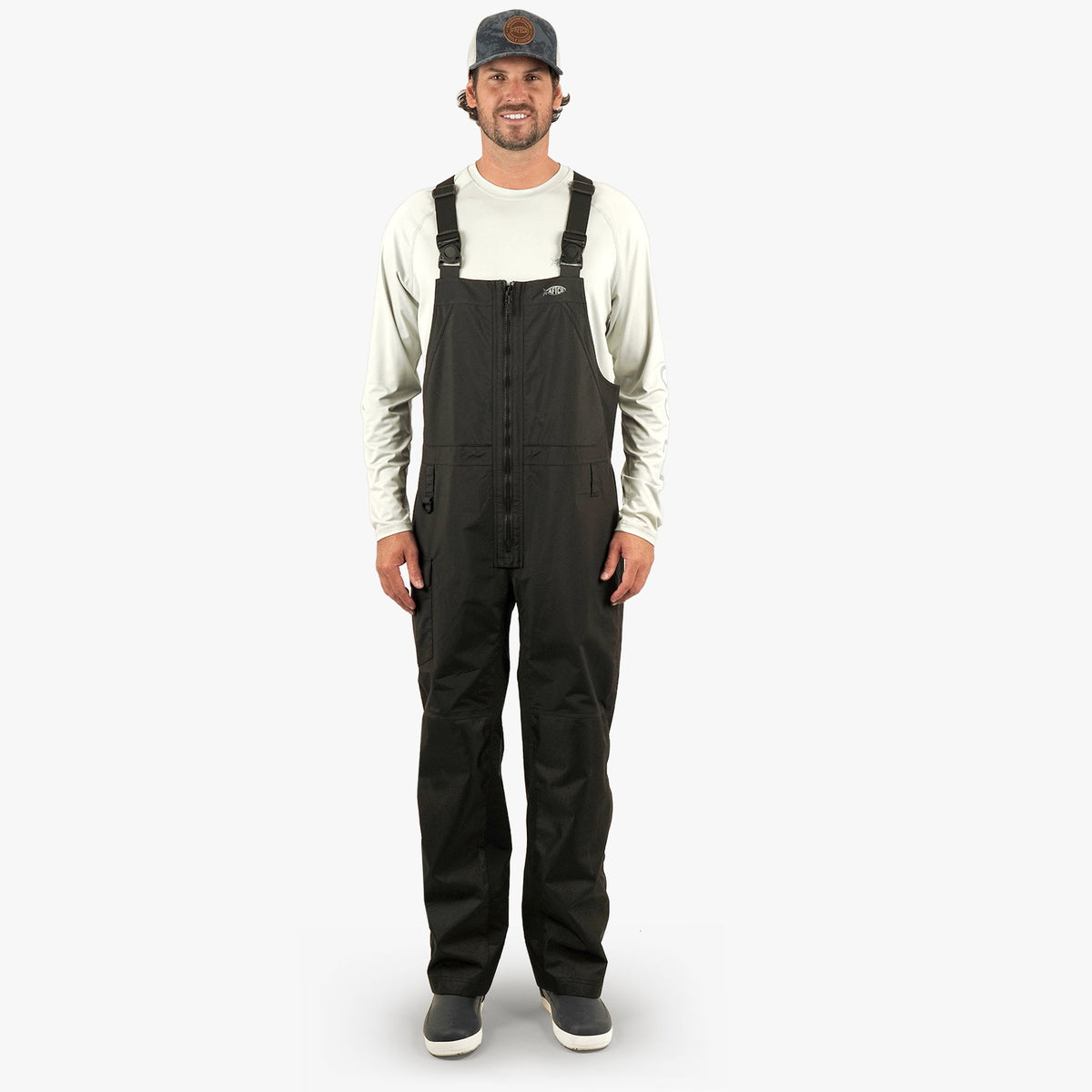 Black Hydrobib Waterproof Fishing Bib / AFTCO New
