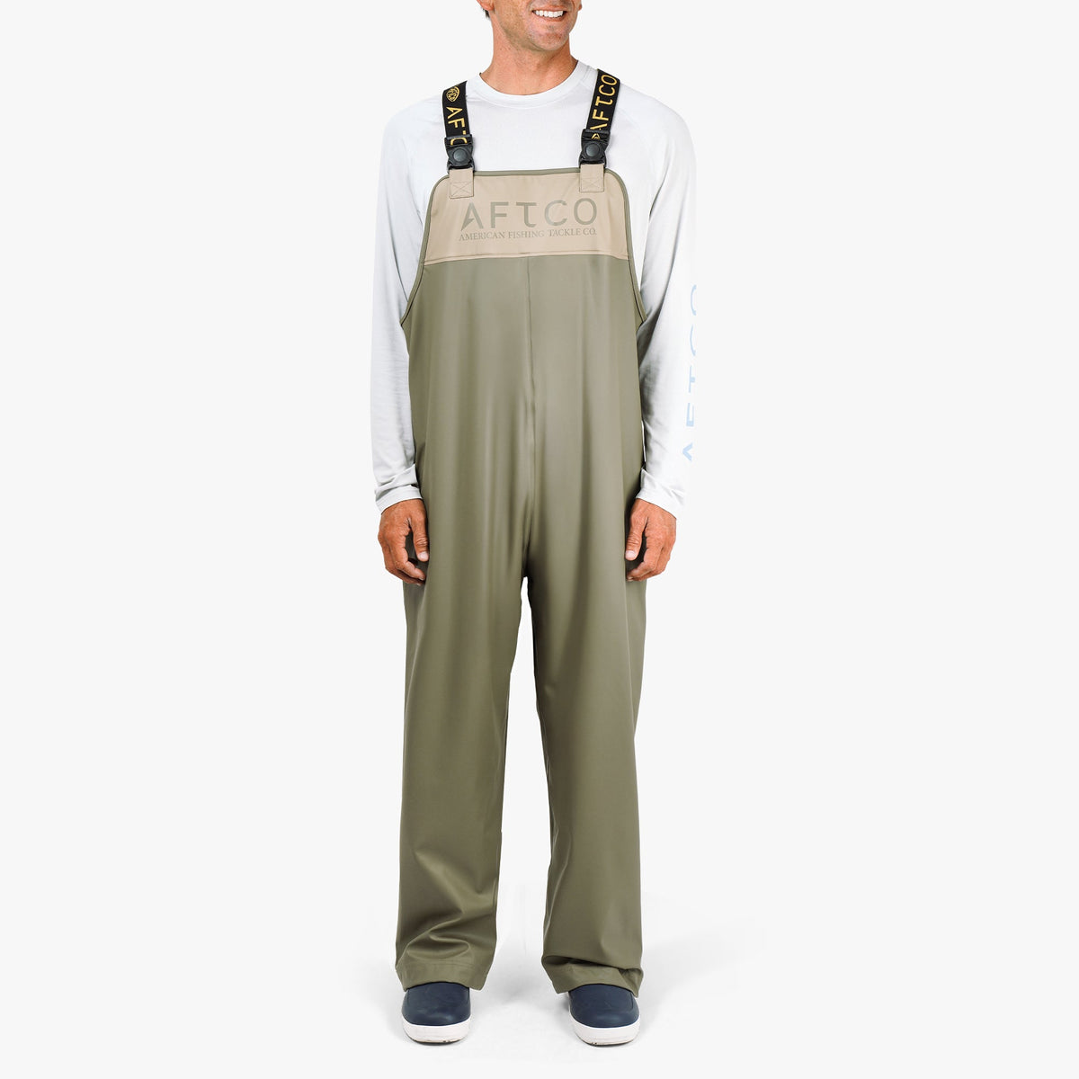 Burnt Olive Seafarer Fishing Bib / AFTCO Trending