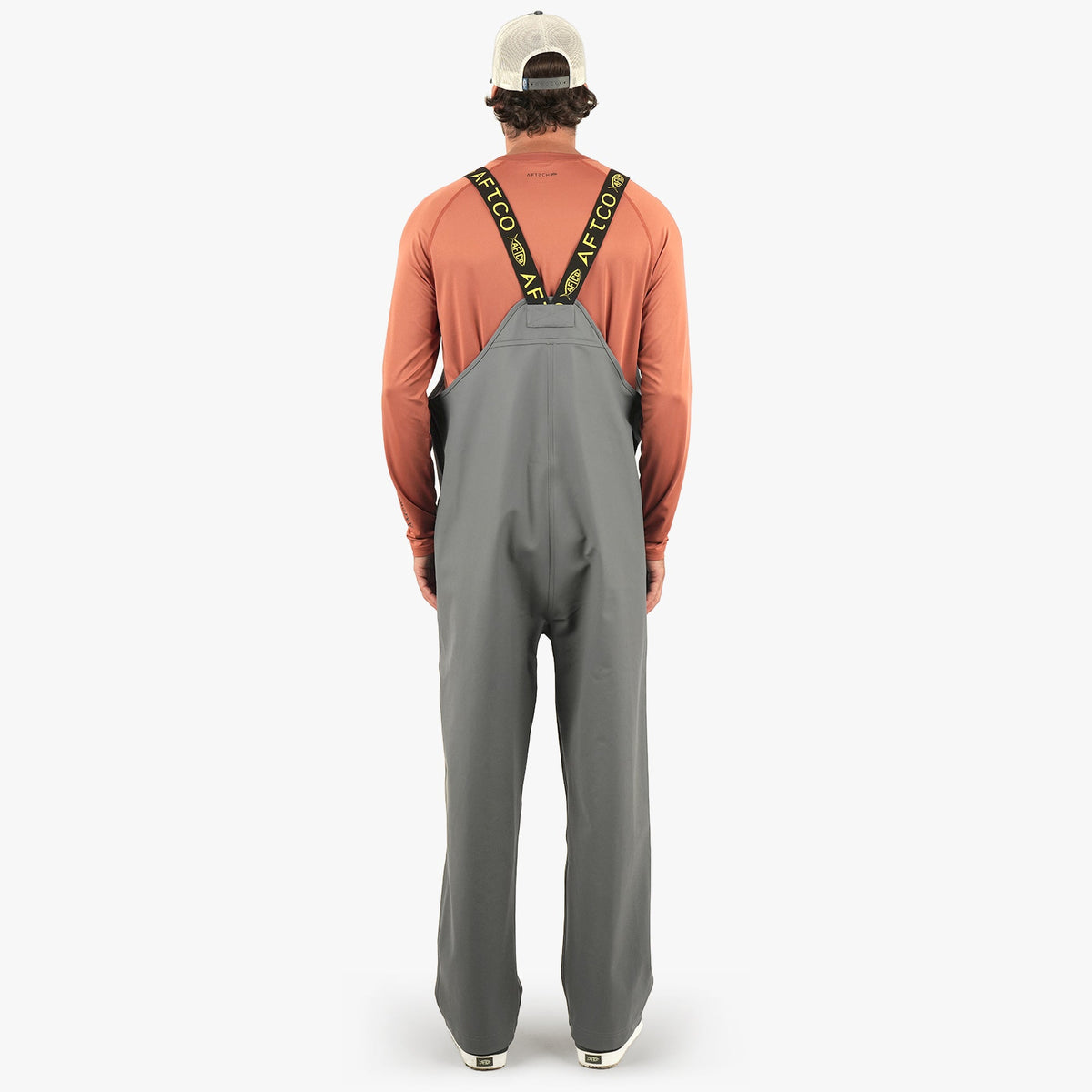 Charcoal Deep Set Waterproof Fishing Bibs / AFTCO Exclusive