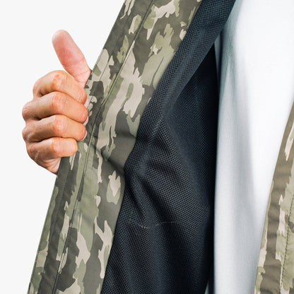 Olive Current Camo Crossing Printed Camo Fishing Jacket / AFTCO Exclusive