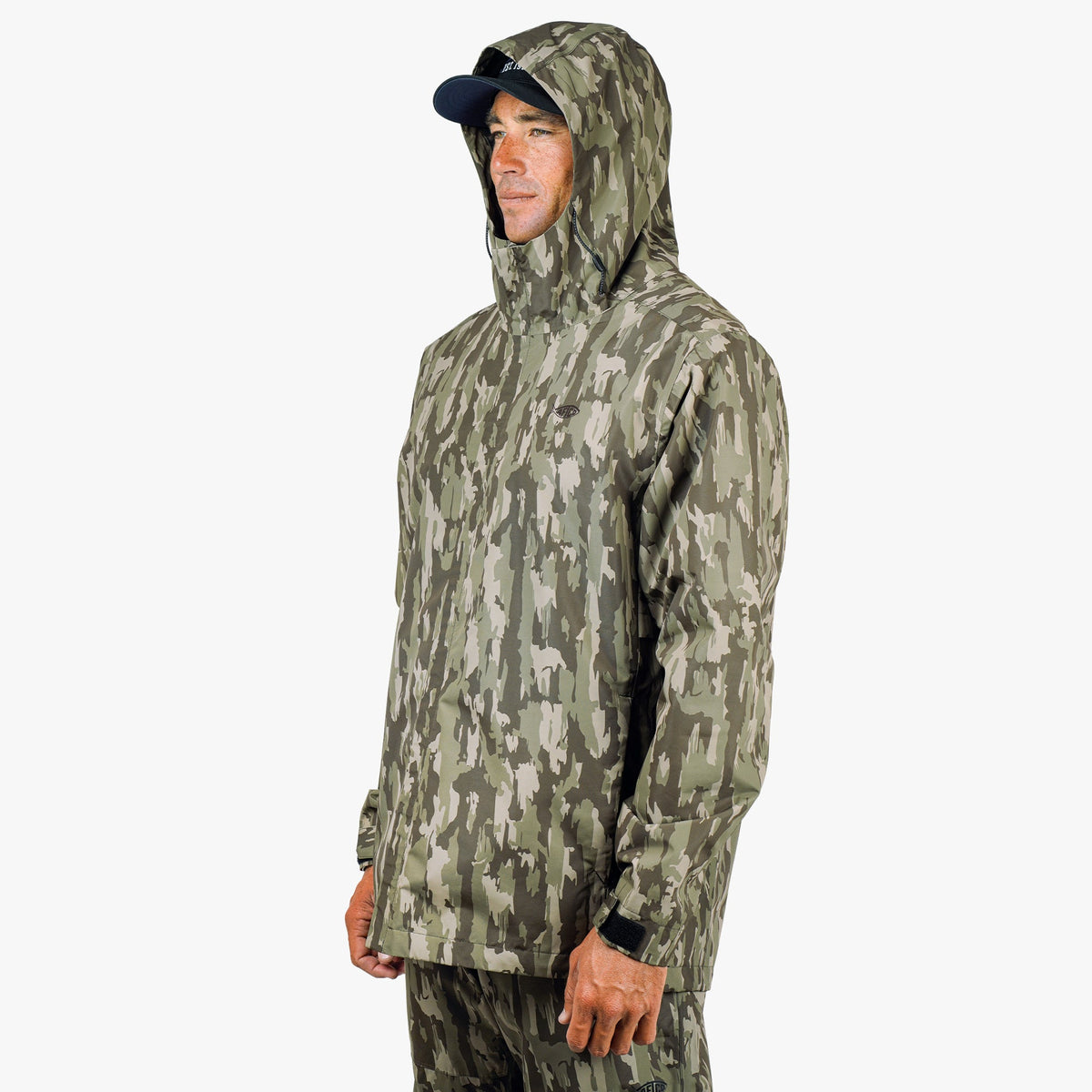 Olive Current Camo Crossing Printed Camo Fishing Jacket / AFTCO Exclusive