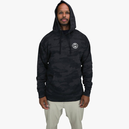 Black Camo Bass Patch Pullover Hoodie / AFTCO Popular