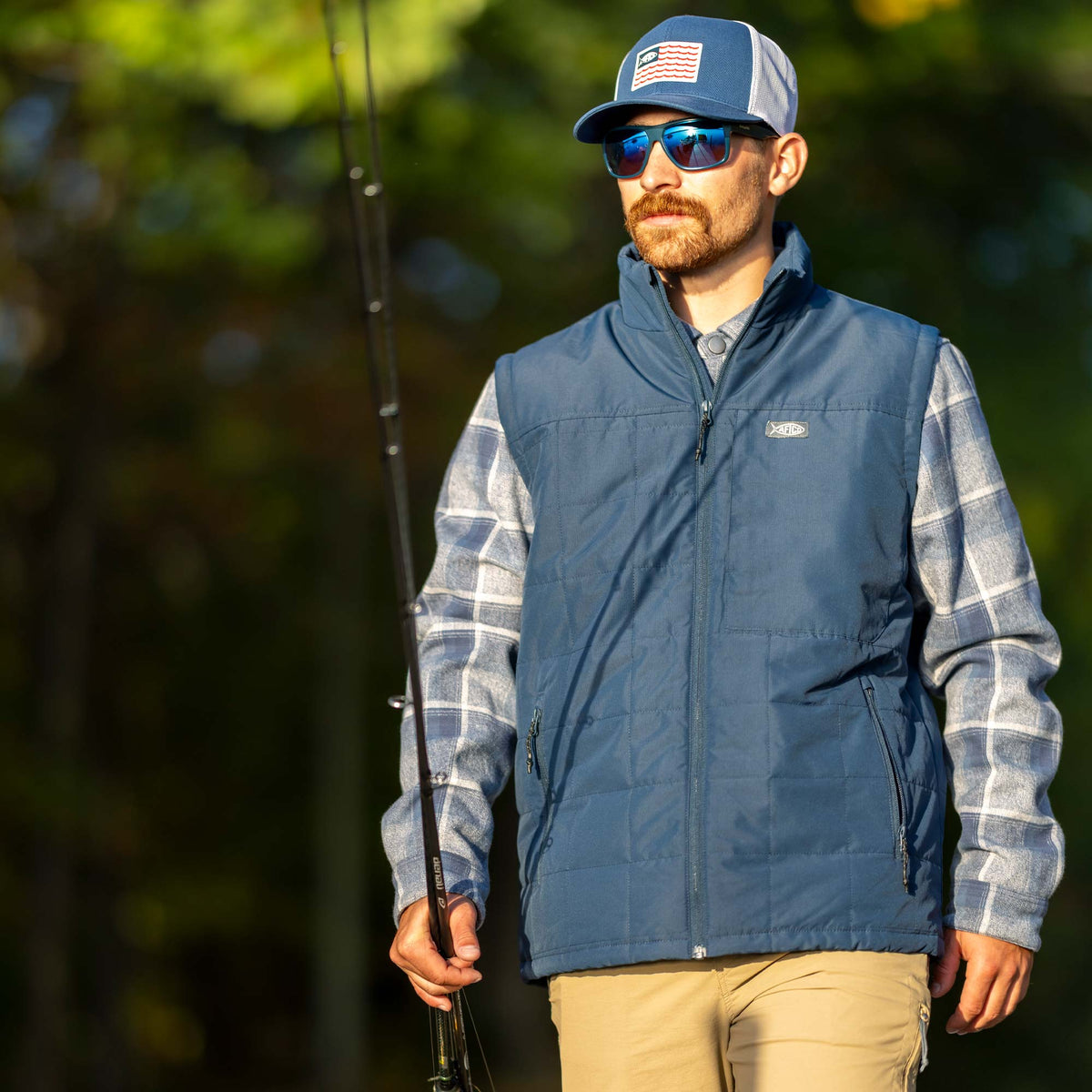 Charcoal Crosswind Insulated Vest / AFTCO Hot Sale