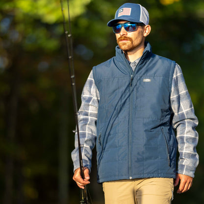 Charcoal Crosswind Insulated Vest / AFTCO Hot Sale