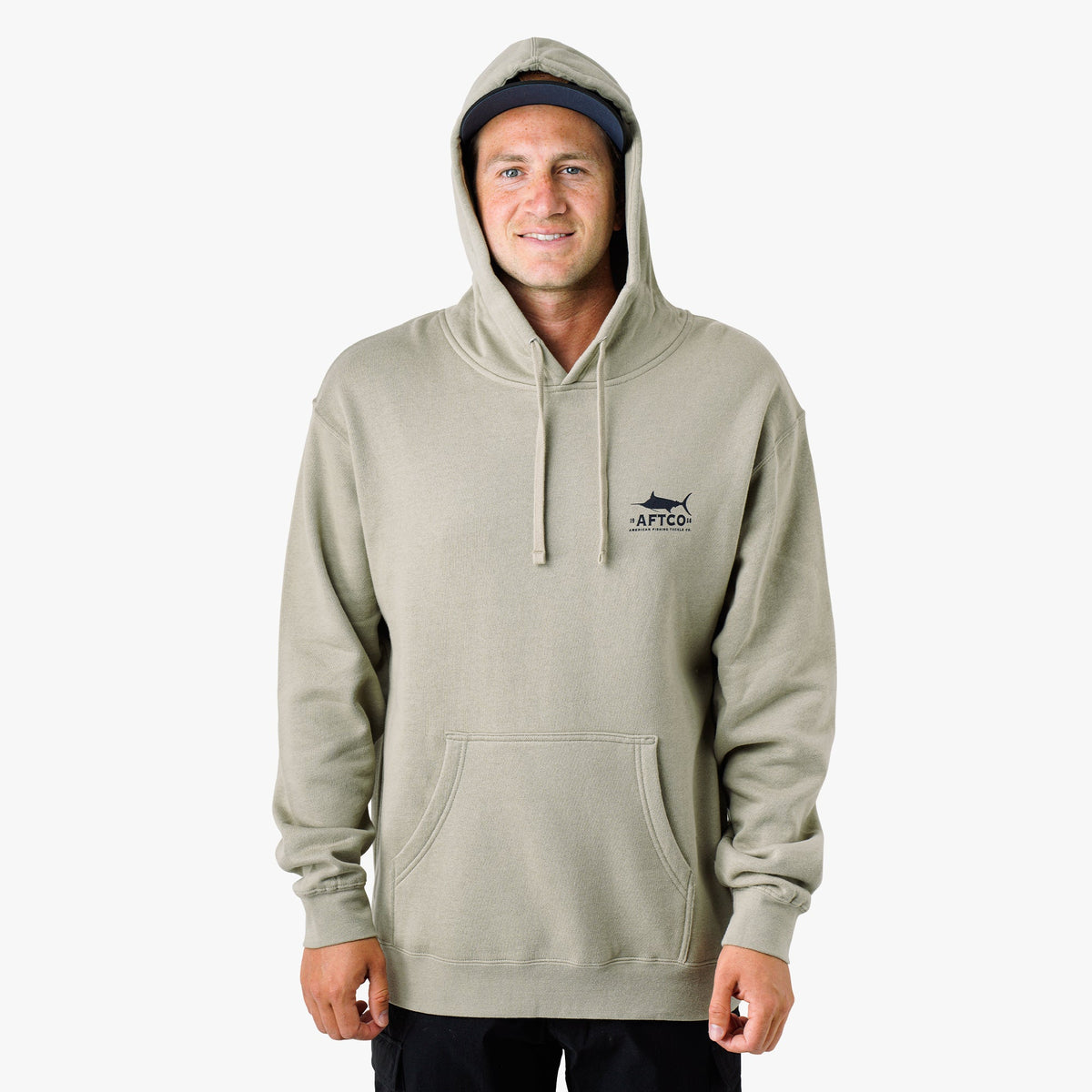 Cement Off The Record Mens Pullover Hoodie / AFTCO Hot Sale