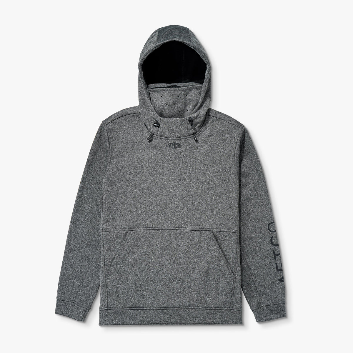 Charcoal Heather Reaper Hoodie: Sweatshirt in 3XL, 4XL, 5XL / AFTCO Premium