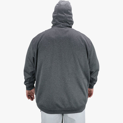 Charcoal Heather Reaper Hoodie: Sweatshirt in 3XL, 4XL, 5XL / AFTCO Premium