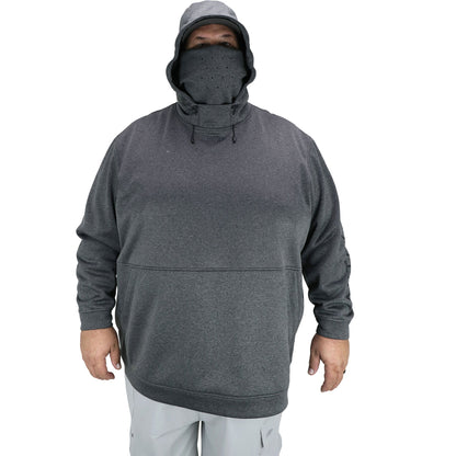 Charcoal Heather Reaper Hoodie: Sweatshirt in 3XL, 4XL, 5XL / AFTCO Premium