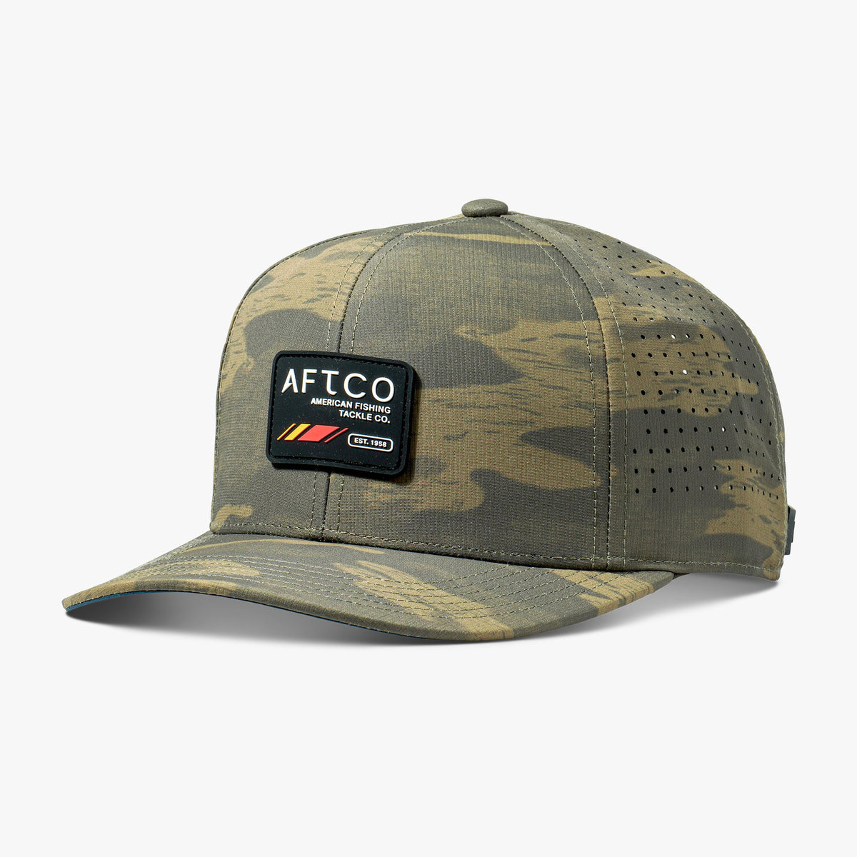 Oxide Blur Camo Shoreline Tech Fishing Hat / AFTCO Trusted
