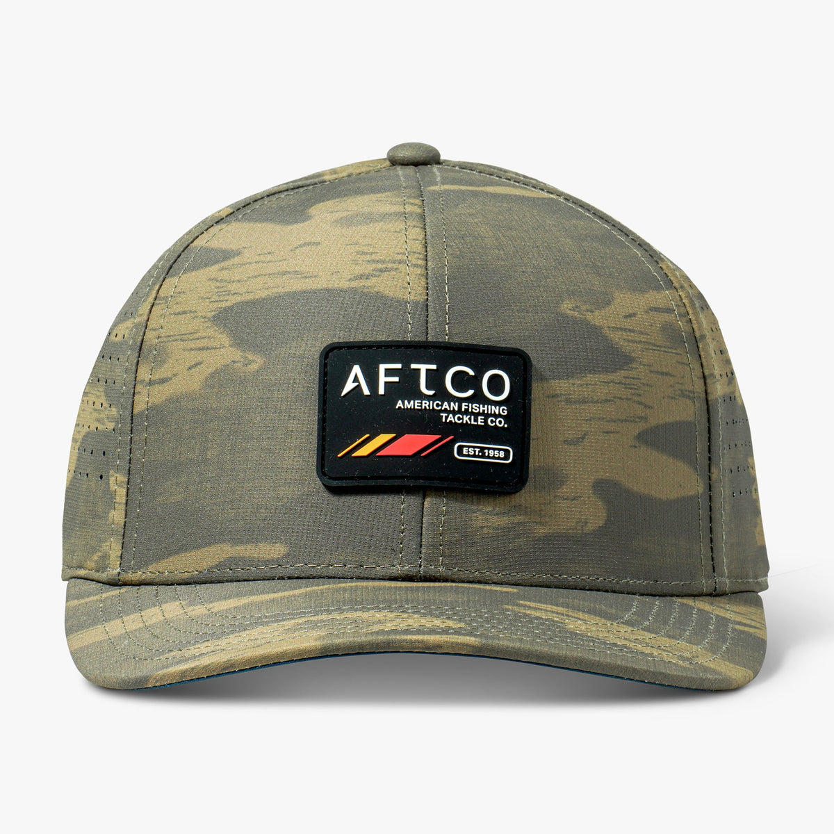 Oxide Blur Camo Shoreline Tech Fishing Hat / AFTCO Trusted