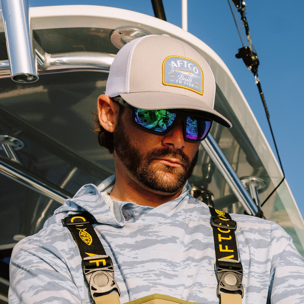 Silver Trilogy Fishing Trucker Hat / AFTCO Classic